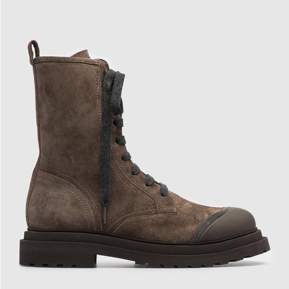 BRUNELLO CUCINELLI
Brown Suede Boots with Monil Chain It38 - Picture 2 of 7